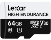 Lexar paměťová karta 64GB High-Endurance microSDHC/microSDXC™ UHS-I cards, (čtení/zápis:100/35MB/s) C10 A1 V30 U3