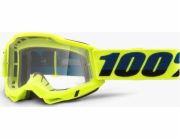 100% Gogle 100% ACCURI 2 YELLOW (Szyba Przezroczysta Anti-Fog, LT 88%-92%) (NEW)