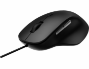 Rapoo N500 black ergonomic wired optical Mouse