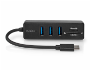 Nedis CCGB64250BK01 NEDIS USB hub/ zástrčka USB-C zástrčka/ 3x zásuvka USB-A/ 5 Portů/ USB 3.2 Gen 1/ 5 Gbps/ SD & MicroSD/ černý/ blistr