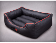 Hobbydog Comfort Bed - černá s červeným lemem XXXL