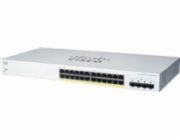 Cisco switch CBS220-24FP-4G (24xGbE,4xSFP,24xPoE+,382W) - REFRESH