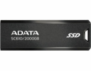 ADATA External SSD 2TB SC610 USB 3.2 Gen 2 černá