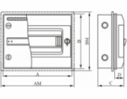 Elektro-Plast Modulární rozváděč 1x8, pod omítku, IP65. RHp-8/Z se zámkem (36.809)