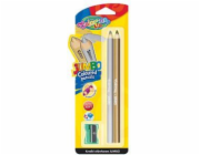 Pastelky Colorino Pencil 2 barevné kulaté Jumbo s ořezávátkem