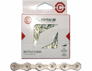 Cyklistický řetěz Clarks YBN C9 SHIMANO CAMPAGNOLO SRAM (9 rychlostí, CP 1/2x11/128, 116 článků, 6,4 mm, spona na řetěz) Stříbrný standard