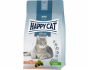 Happy Cat Indoor Atlantic Salmon, suché krmivo, pro dospělé domácí kočky, losos atlantický, 1,3 kg, sáček