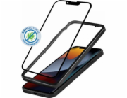 Crong Crong Anti-Bacterial 3D Armor Glass - 9H tvrzené sklo pro celou obrazovku iPhone 13 / iPhone 13 Pro + instalační rámeček