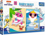 Trefl Oboustranné puzzle 2x10 dílků Baby Maxi Happy Shark Day 4v1