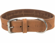 Trixie Rustic Heartbeat Collar, silná kůže, M: 38–47 cm/40 mm, hnědá