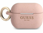 Guess Guess GUAPSGGEP kryt AirPods Pro růžový/růžový silikonový třpyt