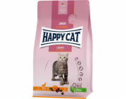 Happy Cat Junior Farm Duck, suché krmivo, pro koťata ve věku 4-12 měsíců, kachna, bez obilovin, 4 kg, pytel