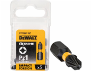 Dewalt Impact šroubovací bity 25mm Torsion Pz1 5ks. - DT7386T