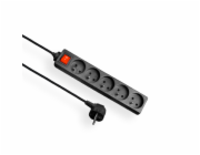 Elgotech Economic power strip 5 zásuvek 1,5 m černá (EPS-501.5W6-2)