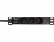 LogiLink 10'' Power strip 3 zásuvky (DIN49440) - PDU3B01