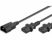 MicroConnect C13x2 - C14 napájecí kabel 0,6m (PE061306)