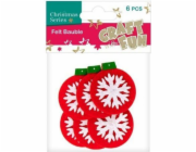 Craft with Fun Dekorativní plstěný ornament, 6 prvků