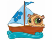 Samolepka BOO DEKORACE NA STĚNU Littlest Pet Shop