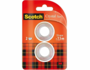 Scotch Crystal kancelářská páska 19 mm (2 ks)
