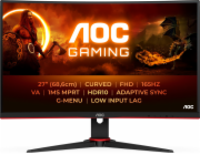 AOC MT VA LCD WLED 27" C27G2E/BK - VA panel, 1920x1080, 165Hz, D-Sub, 2xHDMI, DP, USB 3.2, zakriven