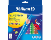 Pastelky Pelikan Silverino, trojúhelníkové, 24 barev