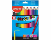 Trojúhelníkové pastelky Maped Colorpeps 18 barev