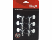 Stagg KG371CR,  ladící mechanika 3+3 pro elektrickou/akustickou kytaru, chromovaná