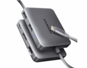 AXAGON HMC-5HL USB 5Gbps hub, 2x USB-A, HDMI 4k/60Hz, RJ-45 GLAN, PD 100W, kabel USB-C 20cm