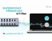 i-tec USB 3.0/USB-C nabíjecí HUB 9port LAN + Power Adapter 60 W