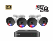 iGET HOMEGUARD HGNVK88504 - PoE 4K UltraHD NVR CCTV 8CH + 4x kamera