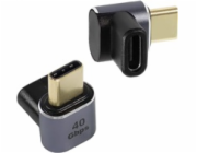 PremiumCord kur31-38 PremiumCord Adaptér USB-C na USB-C, USB 4.0, zahnutý 90°