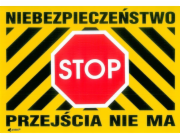 ANRO Výstražná značka Danger Stop Zákaz průjezdu 250 x 350 mm (B28/L/R)