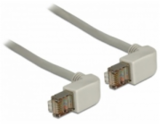 Delock - Patch kabel - RJ-45 (M) do RJ-45 (M) - 50 cm - SFTP - CAT 5e - konektor 90°, lisovaný - šedá