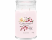 Svíčka ve skleněné dóze Yankee Candle, Růžové třešně a vanilka, 567 g