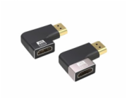 PREMIUMCORD Adaptér spojka 8K HDMI A - HDMI A, F/M, do úhlu 90° - pravá