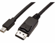 DisplayPort Mini - DisplayPort kabel 2m černý