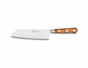 Kuchyňský nůž Lion Sabatier, 834785 Idéal Provencao, Santoku nůž, čepel 18 cm z nerezové oceli, rukoje´t z olivového dřeva, plně kovaný, nerez nýty