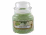 Svíčka ve skleněné dóze Yankee Candle, Vanilka s limetkou, 104 g