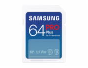 Samsung paměťová karta 64GB PRO PLUS SDXC CL10 U3 V30 (č/z: až 180/130MB/s)