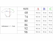 Kojenecké body s krátkým rukávem Nicol Viki Vel.86 (12-18m)