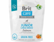 Dry food for young dog (3 months - 2 years) large breeds over 25 kg - Brit Care Dog Grain-Free Junior Large salmon 1kg