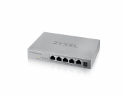 Zyxel XMG-105 5 Ports 2,5G + 1 SFP+, 4 ports 70W total PoE++ Desktop MultiGig unmanaged Switch