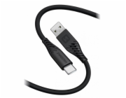 Swissten Datový kabel SOFT SILICONE USB / USB-C 1,5 M 60W ČERNÝ