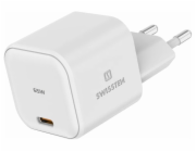 Swissten Síťový Adaptér GaN 1x USB-C 65W PD Bilý