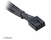 AKASA kabel rozdvojka pro ventilátory, 1x 4-pin fan na 2x 4-pin, 15cm