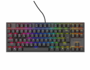 Genesis tichá herní klávesnice THOR 303/TKL/RGB/Outemu Peach/Drátová USB/CZ-SK layout/Černá