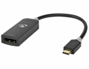 NEDIS kabelový adaptér USB 3.2 Gen 1/ USB-C zástrčka - DisplayPort zásuvka/ kulatý/ černý/ BOX/ 20cm