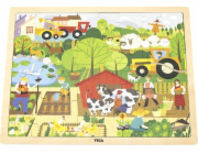 Dětské dřevěné puzzle Viga Zoo 48 dílků