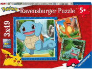 Dětské puzzle Charmander, Bulbasaur a Squirtle