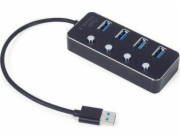 Gembird USB HUB I/O HUB USB3 4PORT/UHB-U3P4P-01 GEMBIRD